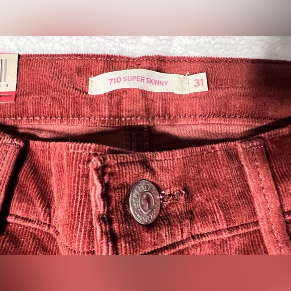 NWT LEVI’S 710 Super Skinny Corduroy Jeans 31 - Picture 3 of 6